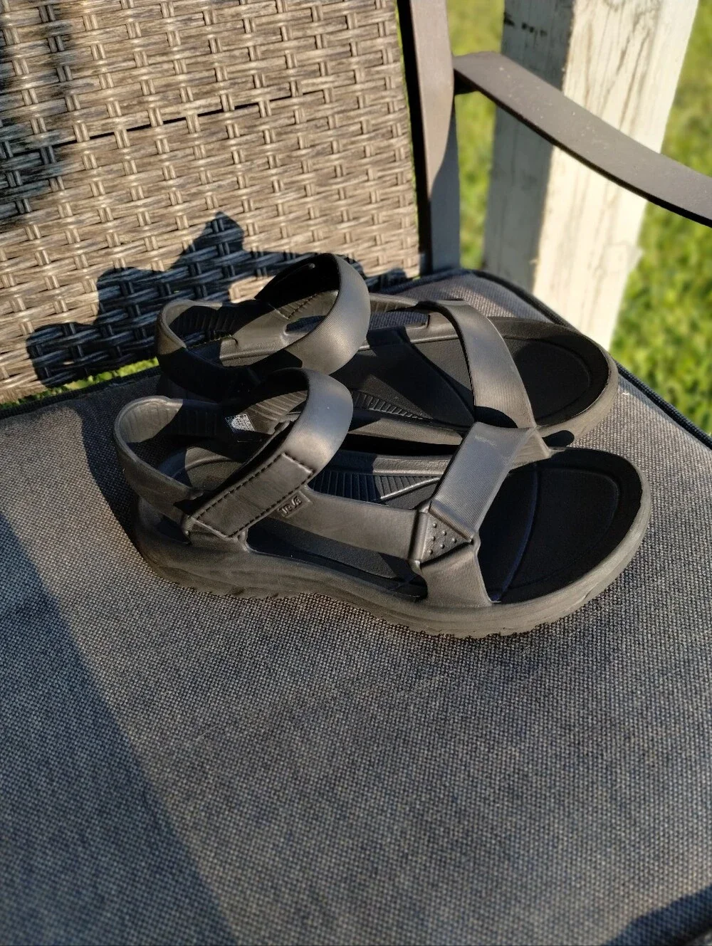 Teva Black Sport Sandals Men’s 8 Women’s 10 Unisex Hook & Loop